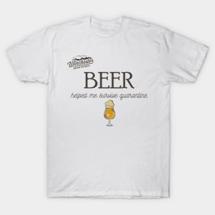 Beer Helped Me Survive (goblet) T-Shirt